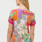 The Janie Favorite Short Sleeve V-Neck Swing Tee by Johnny Was in Avelar