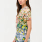 The Janie Favorite Short Sleeve Crew Neck Tee by Johnny Was in Olympe Scarf