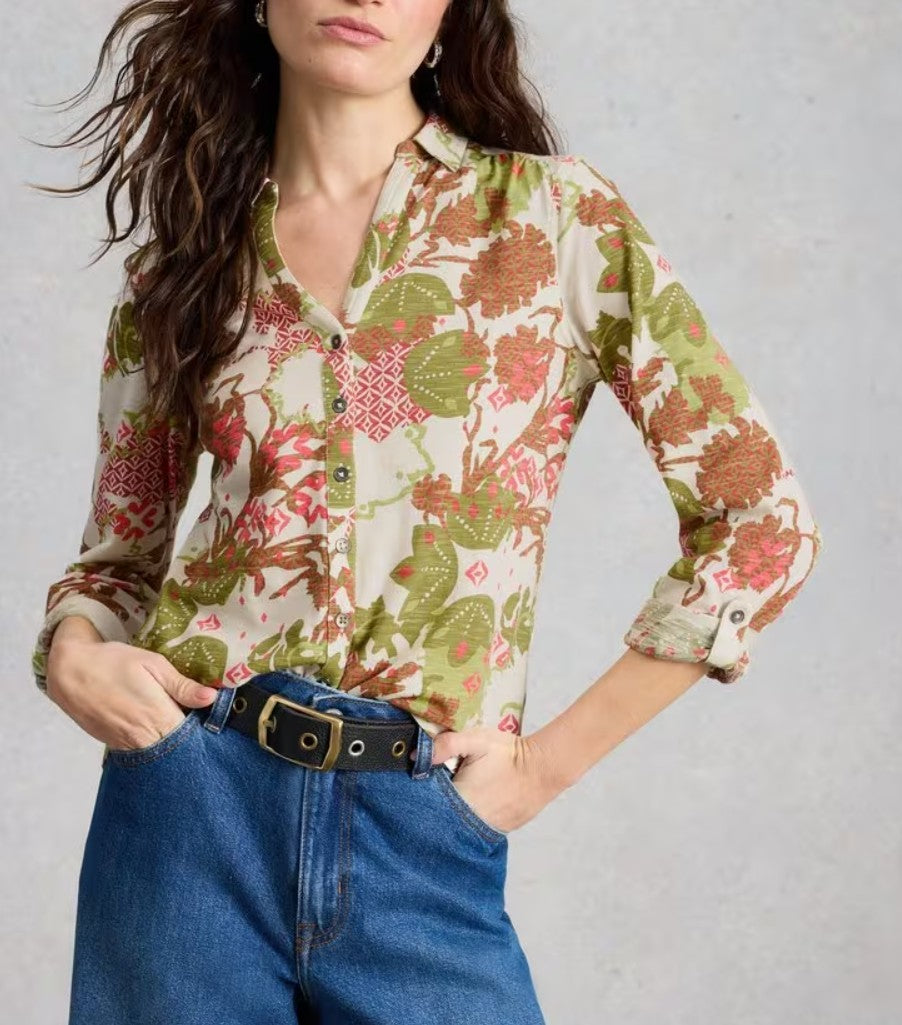 Annie Jersey Shirt by White Stuff in Green