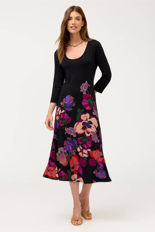The Janie Favorite 3/4 Sleeve Scoop Neck Dress by Johnny Was in Tajunga