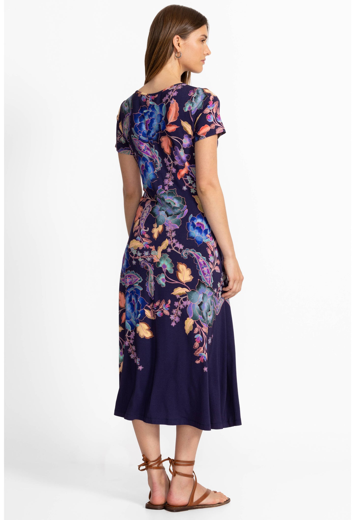 The Janie Favorite Boatneck Cap Sleeve Dress by Johnny Was in Stevie's Garden