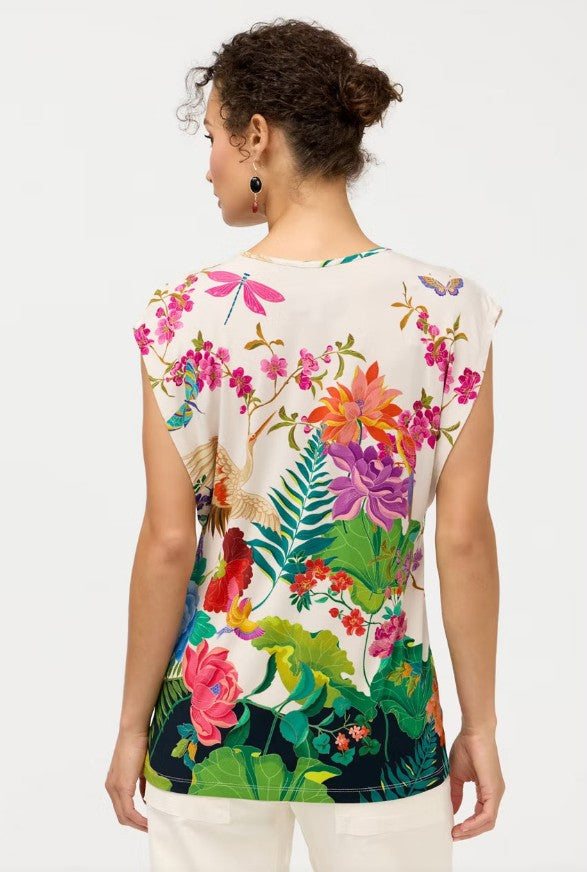 The Janie Favorite Deep Scoop Tee by Johnny Was in Thoria