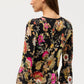 The Janie Favorite V-Neck Flute Sleeve by Johnny Was in Lowri Black