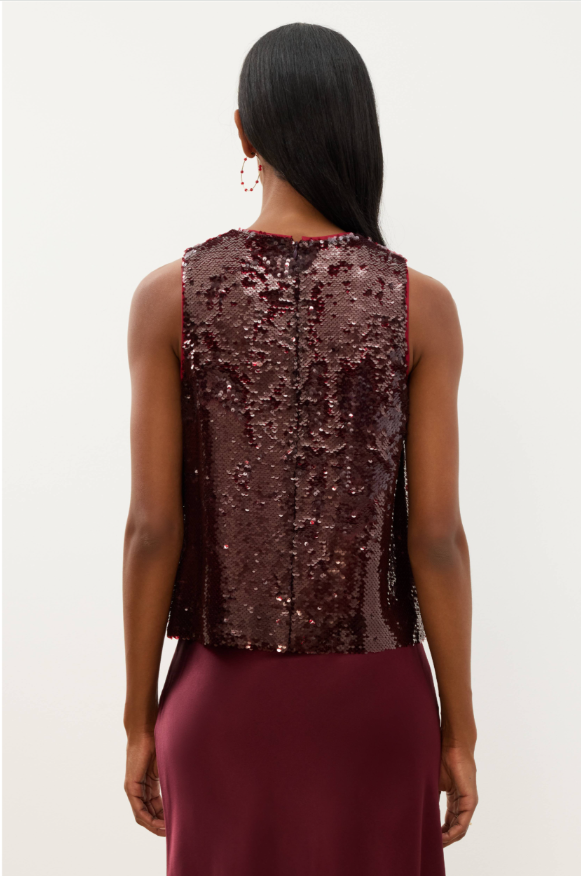 Crew Neck Tank by Johnny Was in Red