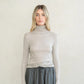 Slim Fit Turtleneck Top by elle grey in Taupe