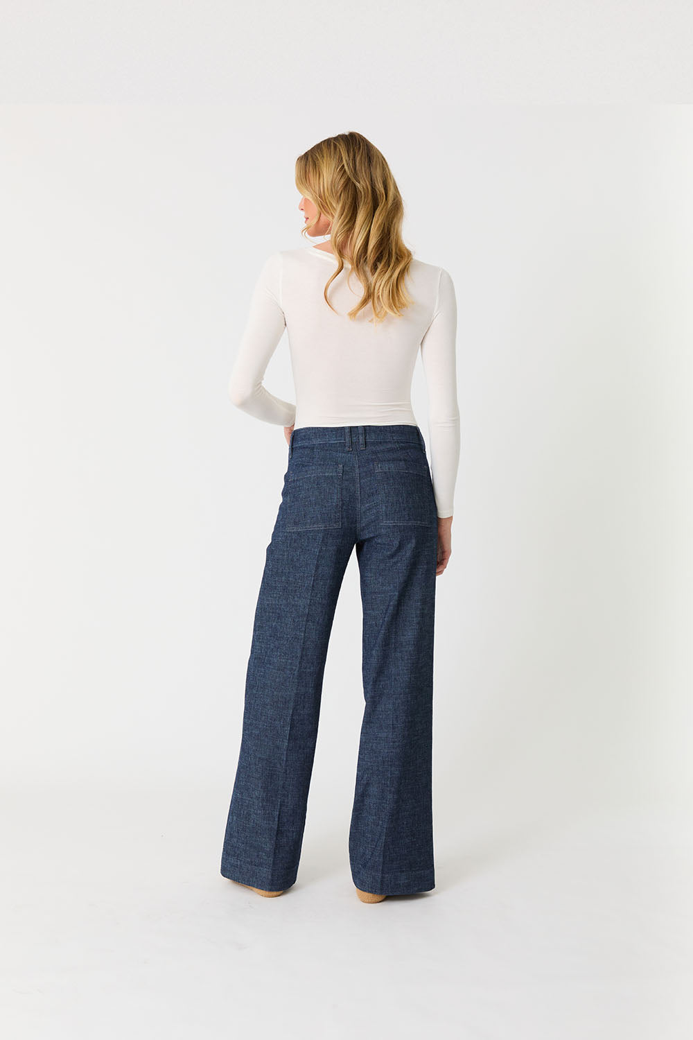 Maeve Denim Pant by Level 99 in Indigo Night