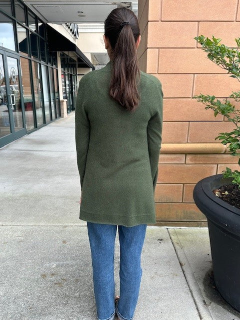Cashmere Cardigan by InCashmere in Heather Pine