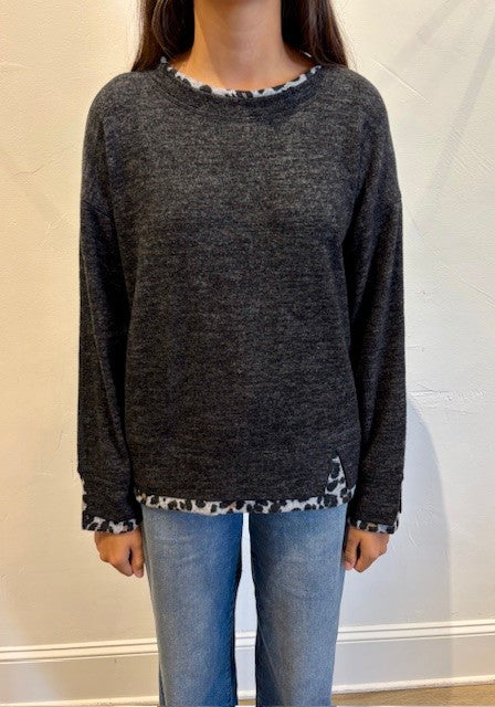 Crew Neck Long Sleeve Top by Nally & Millie