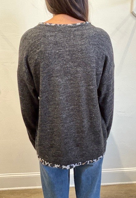Crew Neck Long Sleeve Top by Nally & Millie