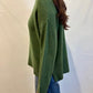Gramercy Boxy Crew Sweater by Alashan in Basil