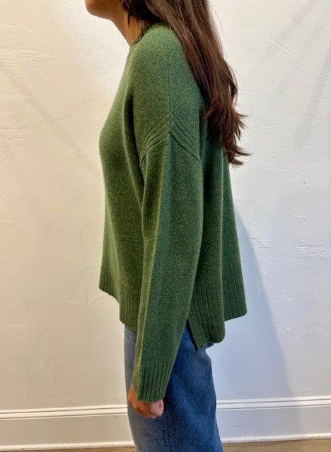Gramercy Boxy Crew Sweater by Alashan in Basil