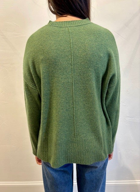 Gramercy Boxy Crew Sweater by Alashan in Basil