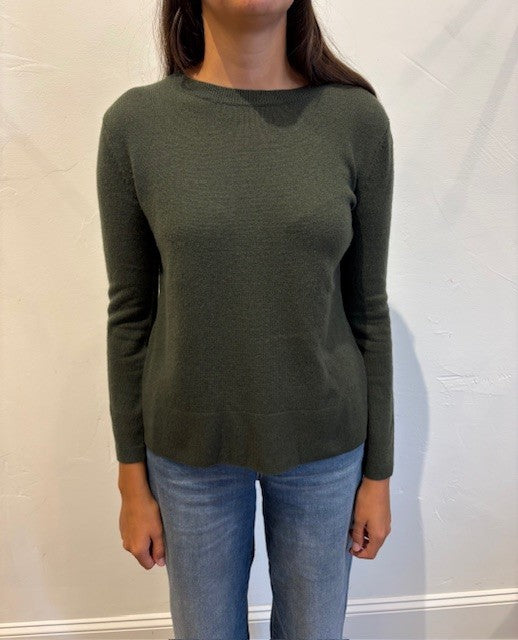 Easy Crew Neck Sweater by Alashan in Aspen