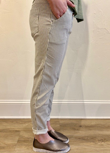 Stripe Pant by Flora Ashley in Olive