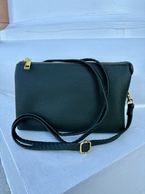 Crossbody Handbag by Pretty Persuasions in Dark Green