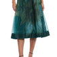 Organza Skirt by Maggy London in Teal/Blue