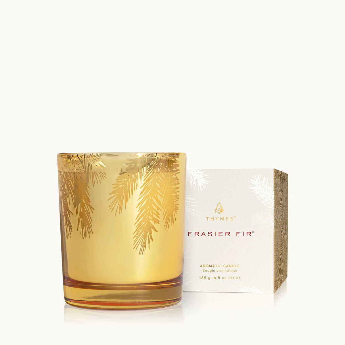 Frasier Fir Gilded Poured Candle by Thymes in Gold