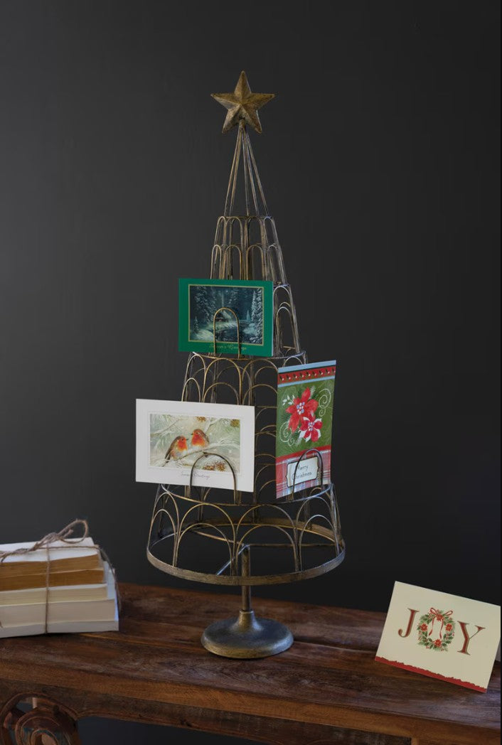 Metal Christmas Tree Card Holder by Kalalou