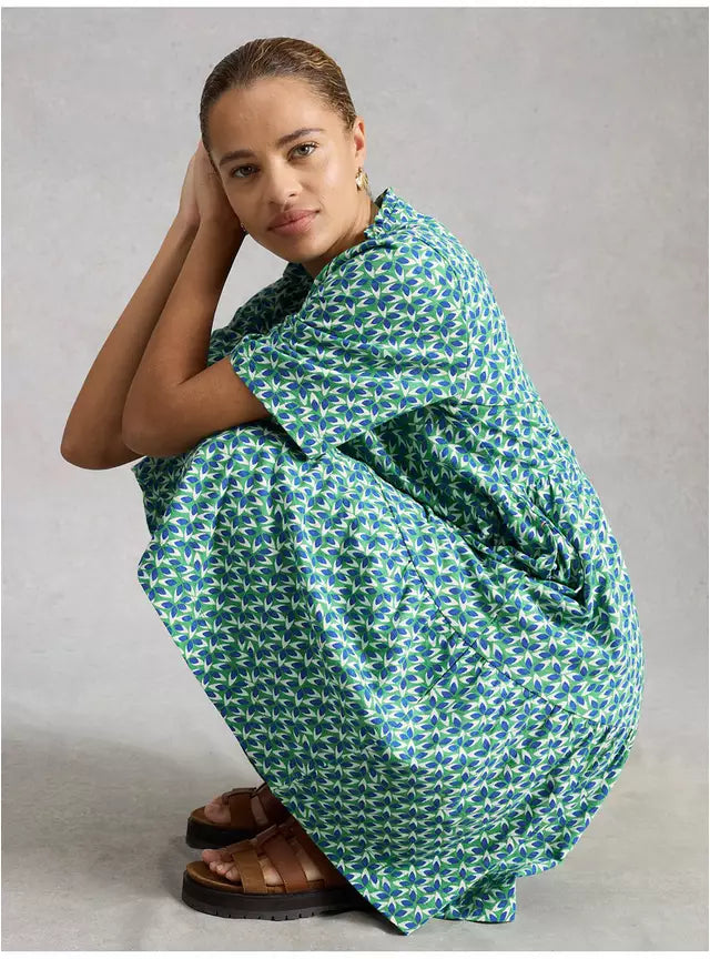 Sophia Jersey Shirt Dress by White Stuff in Green Multi