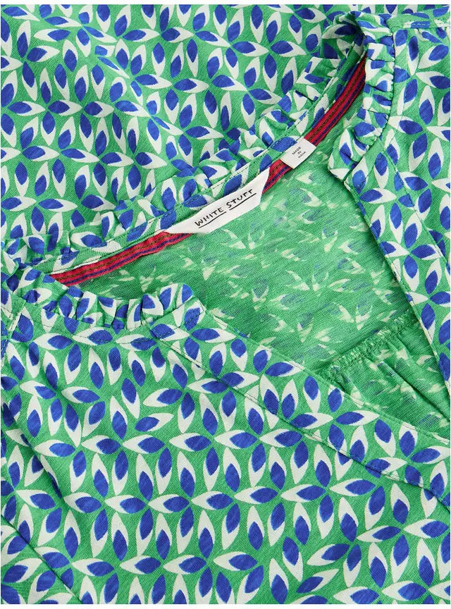 Sophia Jersey Shirt Dress by White Stuff in Green Multi