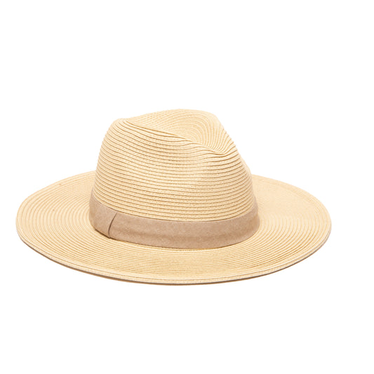 Out of Office Ultrabraid Fedora with Chambray by San Diego Hat Co. in Natural