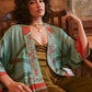 Fleur De Lys Kimono by One Hundred Stars in Aqua
