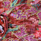 Enchanted Garden Velvet Scarf by Vismaya Scarves in Maroon