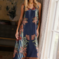 Camille Floral Satin Slip Dress by Briton Court in Botanical Midnight