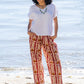 Cotton Hemi Pant by Cienna in Coral