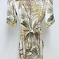 Fan Palm Print Button Down Dress by Milio Milano in Green