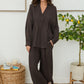 Wide Leg Linen Gaucho Pants by Milio Milano in Chocolate Brown