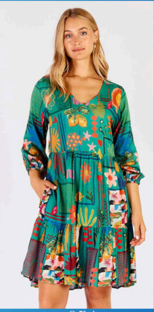 Ellery Dress by Lula Soul in Sea