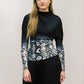 Akira Snakeskin Top by Wild Cosmos in Ink Mix