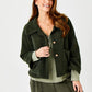 Noah Soft Fluffy Jacket w/Front Pockets by Suzy D London in Olive