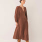 Crepe Cotton Dress by Indi & Cold in Tabacco