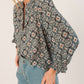 Ikat Print Shirt by Indi & Cold in Azul Vintage