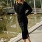 Knotted Knit Dress by Indi & Cold in Negro