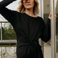 Knotted Knit Dress by Indi & Cold in Negro