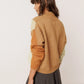 Alpaca Maxi Diamond Intarsia Sweater by Indi & Cold in Camel