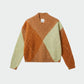 Alpaca Maxi Diamond Intarsia Sweater by Indi & Cold in Camel