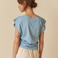 Organic Cotton T-Shirt by Indi & Cold in Azul Vintage