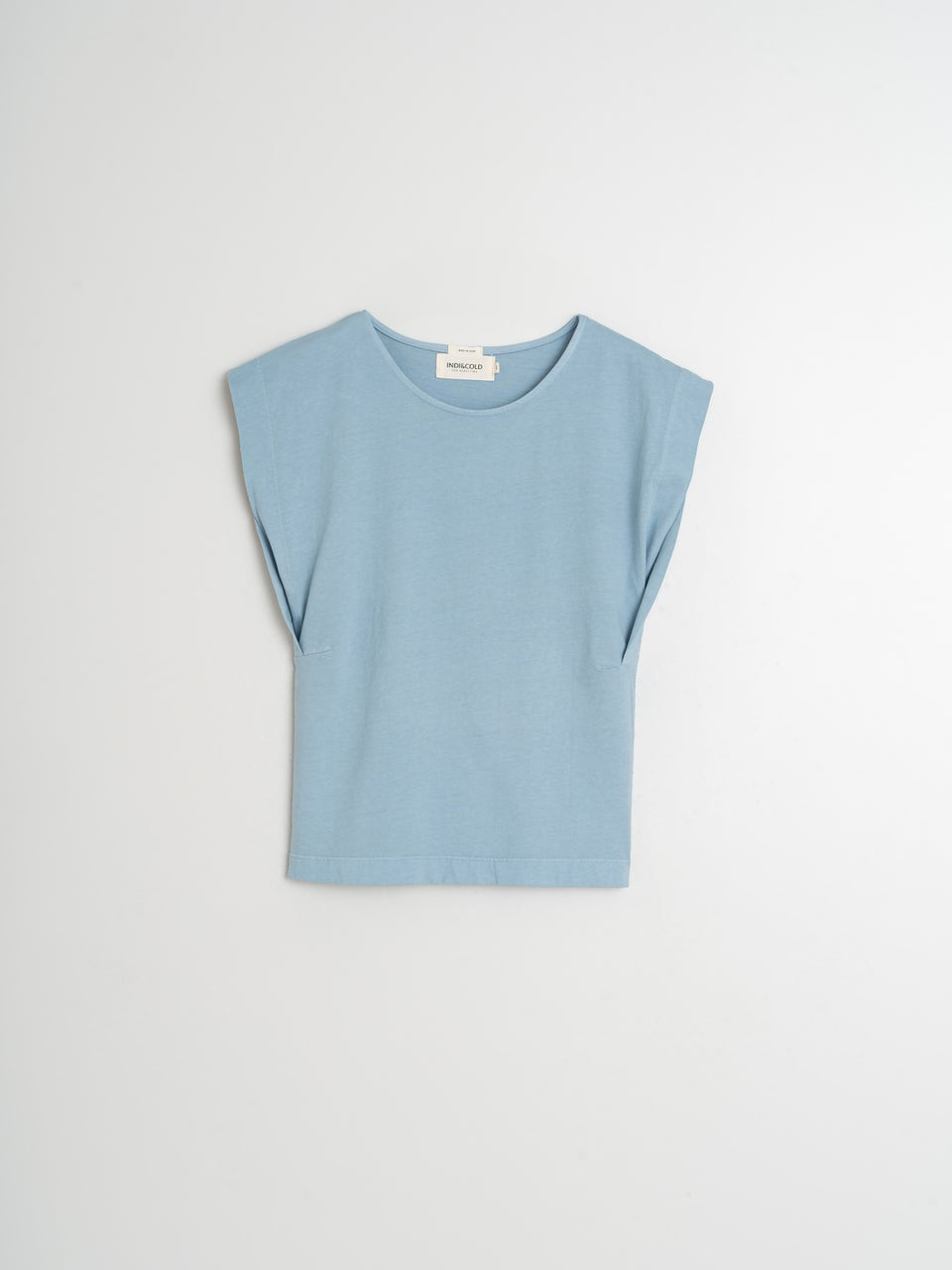 Organic Cotton T-Shirt by Indi & Cold in Azul Vintage