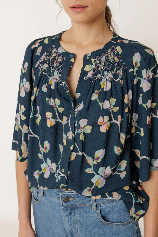 Shirt by Indi & Cold in Navy Print