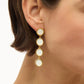 Amy Round Bezel Drop Earrings by Brackish