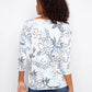 Printed Jersey V-Neck 3/4 Sleeve Top by Charlie B in Windflower