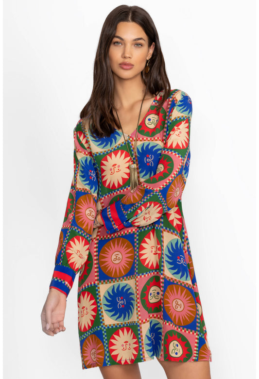 V-Neck Swing Dress by Johnny Was in Lionora