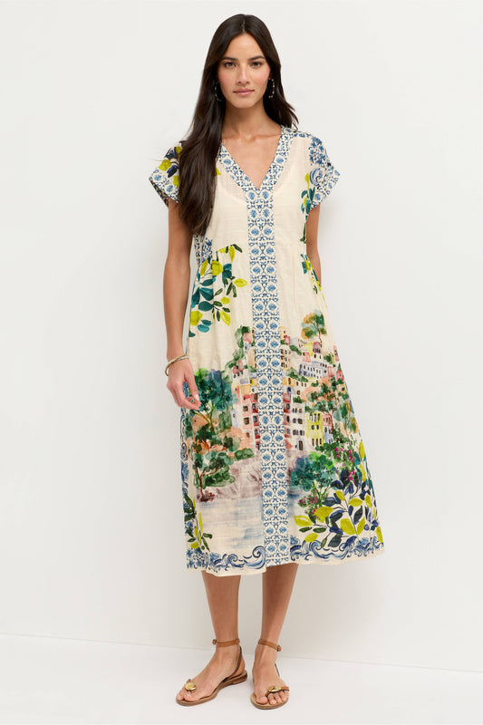 V-Neck Dolman Effortless Dress by Johnny Was in Ondora