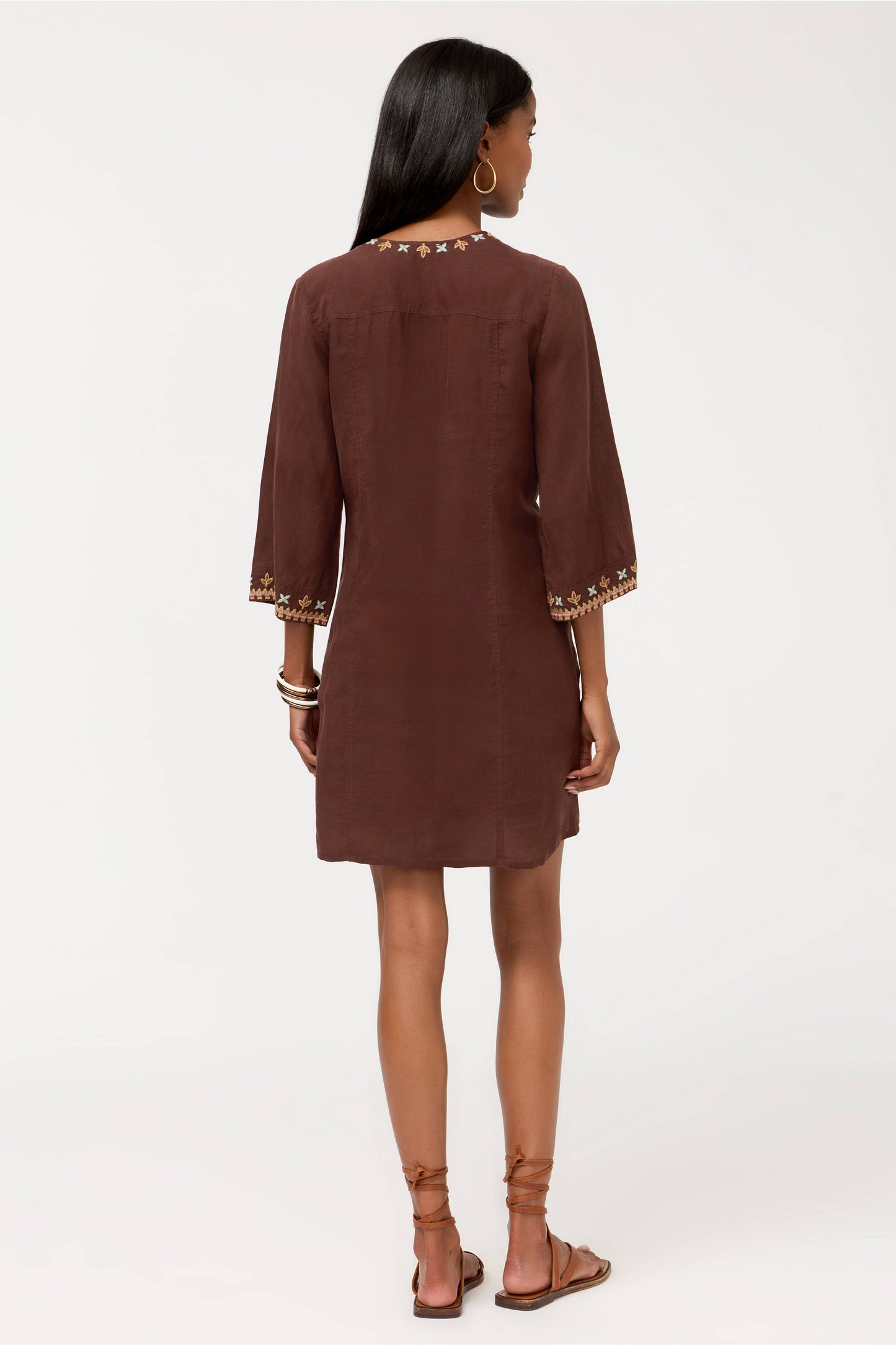 Seamed Swing Dress by Johnny Was in Bitter Chocolate