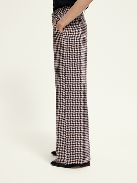 Hana High Rise Wide Leg Pants by Scotch & Soda in Houndstooth