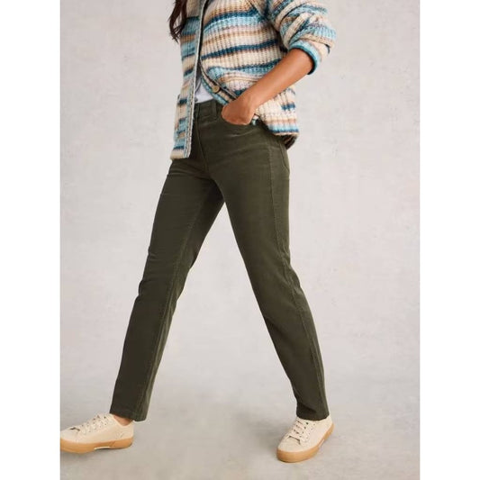 Brooke Cord Trouser by White Stuff in Khaki Green